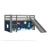 Image de MES Lit surélevé PINO - Gris 90x200 cm