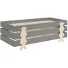 Image de 3 Lits Modulo Smiley Gris Empilables 90x200 L 203,6 x Lg 93,8 x H 27,5 cm