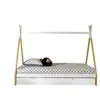 Image de MES Lit enfant tipi INDY - Blanc et naturel - 90x200 cm