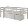 Image de Pack - Lit Enfant Surélevé & 3 Tiroirs Pino 90x200cm Blanc