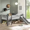 Image de MES Lit mi-hauteur avec toboggan 90x200 cm