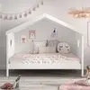 Image de Mes Lit cabane OSIRIS avec sommier - 90x200 cm - Blanc laqué
