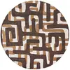 Image de Novatrend 9335 Bison Round - 240x240 cm - Marron