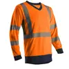 Image de 5SOM17R00M T-shirt manches longues haute visibilité orange/marine