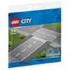 Image de Lego City plaques droite et intersection - Gris