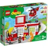 Image de LEGO Duplo La caserne et l'hélicoptère des pompiers