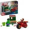 Image de Lego Iron Man avec une moto et Hulk