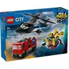 Image de LEGO City 60462 Hélicoptère, camion de pompiers et sous marin modulable