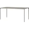 Image de Table à manger en acier taupe 160 x 80 cm Novo - AYTM