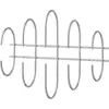 Image de Porte-manteaux mural argenté 51 cm en acier Moveo - AYTM