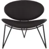 Image de Fauteuil en cuir et piètement en acier noir Semper - AYTM