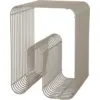 Image de Tabouret et rangement magazine en acier taupe 32x43cm Curva - AYTM