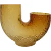 Image de Vase en verre jaune 26 cm Arura - AYTM