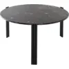 Image de Table basse en acier et marbre noir 45 x 80 cm Tribus - AYTM