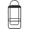 Image de Chaise de bar en bouclé gris anthracite 37 x 39 x 92 cm Angui - AYTM