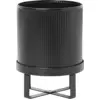 Image de Cache-pot en acier noir Bau Pot - Ferm Living