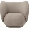 Image de Fauteuil lounge sable bouclé Rico - Ferm Living