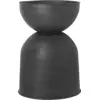 Image de Pot de fleur réversible en fer noir XS Hourglass - Ferm Living