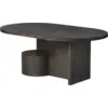 Image de Table basse ovale en frêne cendré noir Insert - Ferm Living