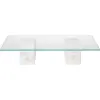 Image de Table basse en marbre et verre Bianco Curia - Ferm Living