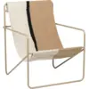 Image de Fauteuil noir et terre en métal beige Desert - Ferm Living