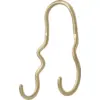 Image de Double crochet en laiton massif doré 12,6 x 21,3 x 5,8 cm Curvature - Ferm Living
