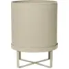 Image de Grand cache-pot en acier beige Bau Pot - Ferm Living