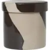 Image de Boîte de rangement en grès noire et blanche Inlay - Ferm Living