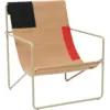 Image de Fauteuil à motif graphique en métal beige 63 x 77,5 x 66 cm Desert - Ferm Living