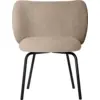 Image de Chaise en tissu bouclé beige sur pieds noirs 69 x 69 cm Rico - Ferm Living