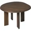 Image de Table à manger asymétrique en hêtre marron foncé 115 cm Tarn - Ferm Living