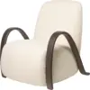Image de Fauteuil en tissu bouclé nordique off-white Buur - Ferm Living
