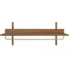 Image de Porte-manteaux murale en chêne foncé 37cm Sector - Ferm living