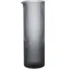 Image de Carafe à eau en verre gris fumé 8,4x25,5cm Ripple - Ferm Living