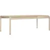 Image de Table basse de jardin beige en acier électro-galvanisé 114x38cm Dapple - Ferm Living