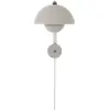 Image de Applique murale avec prise gris clair mat Flowerpot VP8 - &tradition