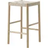 Image de Tabouret de bar beige et piètement naturel Betty TK7 - &tradition