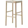 Image de Tabouret de bar beige et piètement naturel Betty TK8 - &tradition