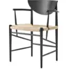Image de Chaise avec accoudoirs en bois noir HM4 Drawn - &tradition