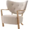 Image de Fauteuil lounge en chêne huilé et laine beige 85 x 85 x 84 cm Wulff ATD2 - &tradition