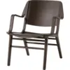 Image de Chaise avec accoudoirs en chêne teinté foncé 73x62 cm AX - &tradition