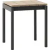 Image de Tabouret de jardin carré en bois de teck et acier noir 39,5x40x46cm Ville AV47 - &tradition