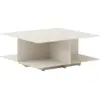 Image de Table basse carrée en acier ivoire 89x89x35,5cm Develius EV3 - &tradition