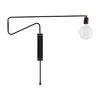 Image de House Doctor Lampe murale Swing réglable en laiton en métal noir