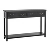 Image de Nordal Table console Moss avec tiroirs - noir