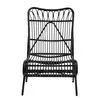 Image de Nordal Chaise longue de jardin - noir