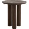 Image de Table à manger ronde haute en bois de manguier 70x75cm Helin - Nordal