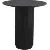 Image de Table à manger haute ronde en bois de manguier et marbre noir 70x75cm Erie - Nordal