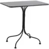 Image de Table à manger de jardin rectangulaire en fer noir 77x52x76cm Viola - Nordal