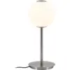 Image de Lampe de table en acier et verre soufflé opalin 16x36cm Audrey - Umage